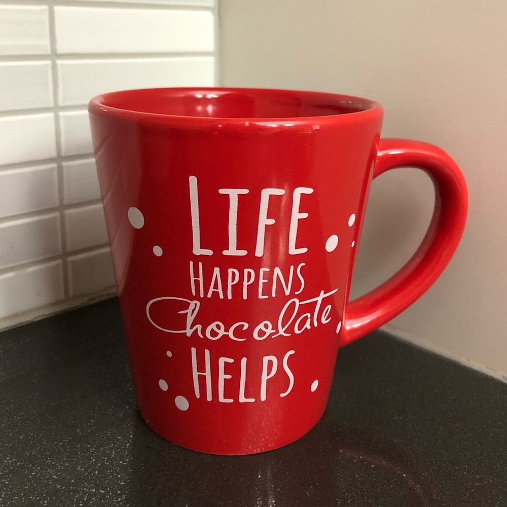Life Happens...Chocolate Helps mug